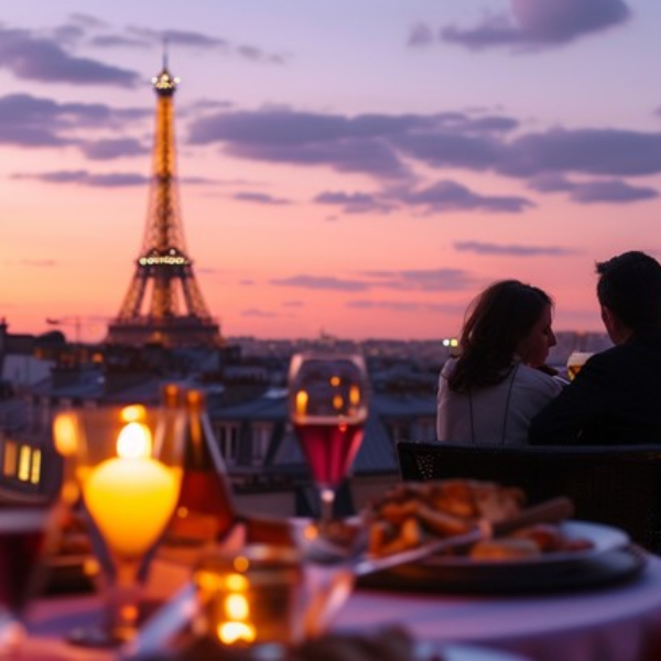 A Romantic Evening At The Eiffel Tower